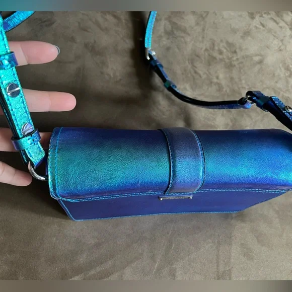 Rare NWOT Rebecca Minkoff Hudson Moto Iridescent Crossbody Shoulder Bag Purse - Picture 7 of 16